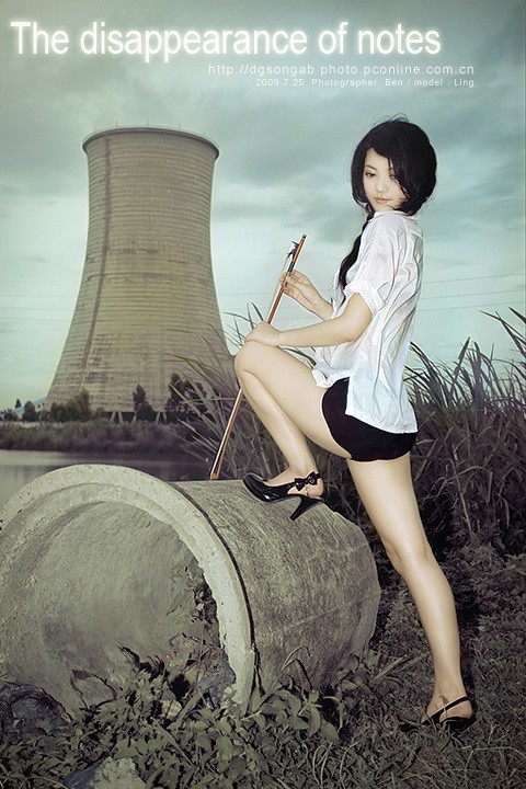 秀气美人儿人像摄影作品《风中的琴谱》(图7)