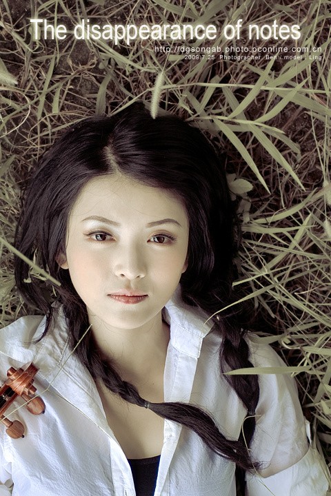 秀气美人儿人像摄影作品《风中的琴谱》(图9)