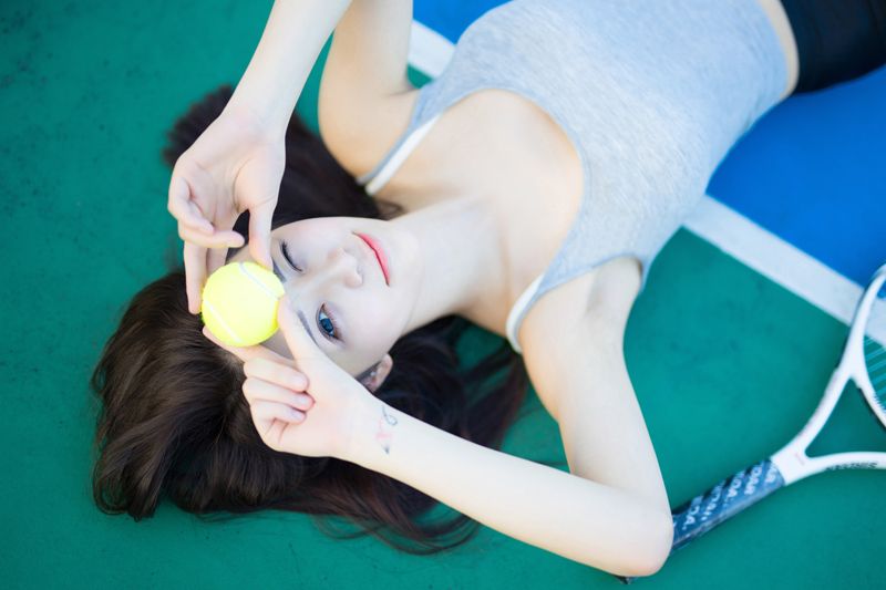 网球妹子嘟嘟小嘴脸蛋清秀身材完美(图19)