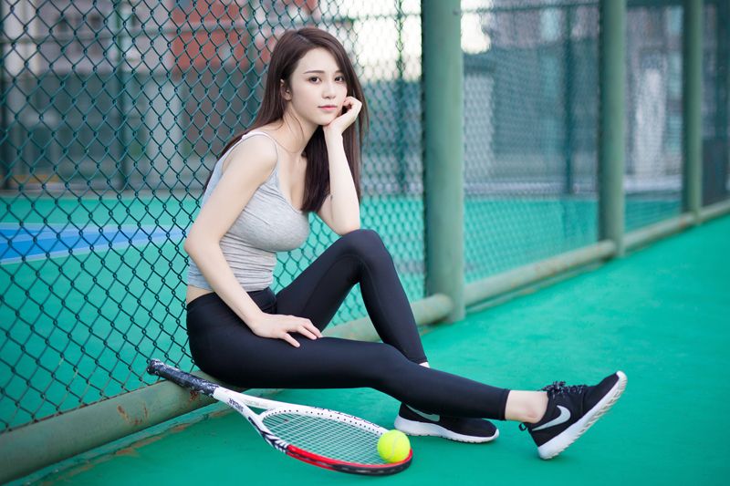 网球妹子嘟嘟小嘴脸蛋清秀身材完美(图26)