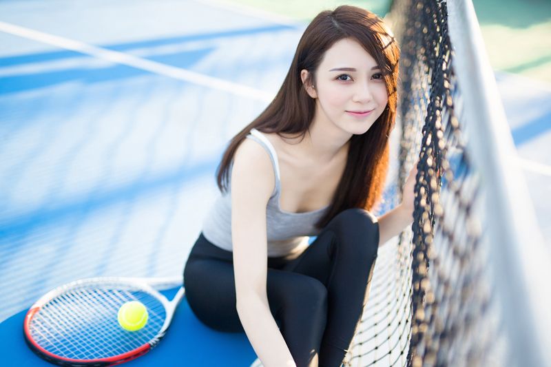 网球妹子嘟嘟小嘴脸蛋清秀身材完美(图28)