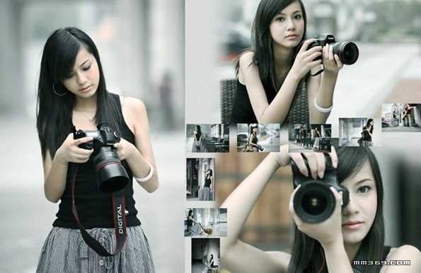 绝色美女摄影师的张望(图2)