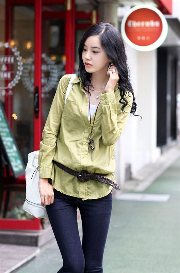 清纯时尚女孩 大马路上秀美腿(图7)