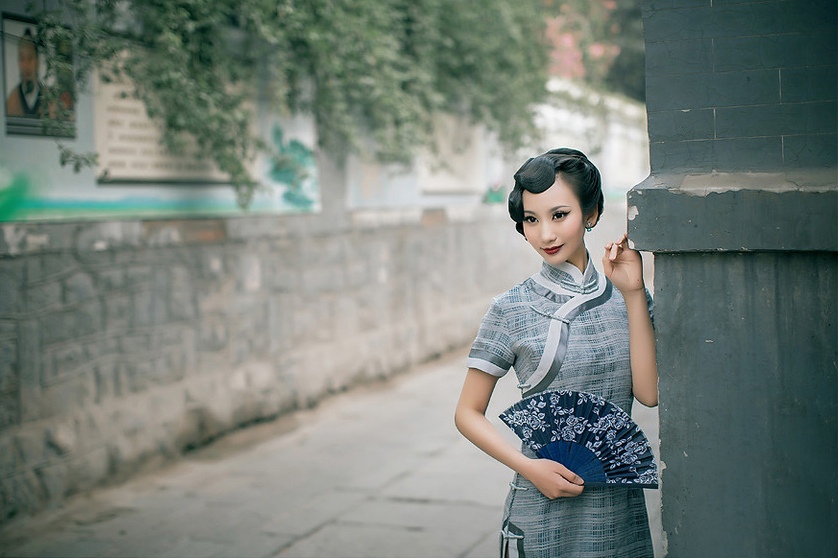 有古典气息的江南旗袍美女(图9)