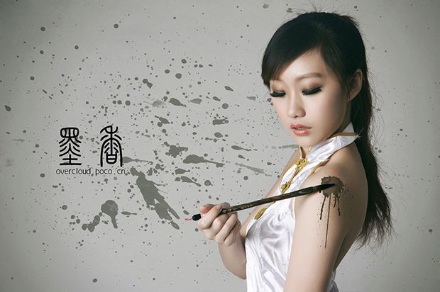 模特李文倩《墨香》主题旗袍摄影(图6)