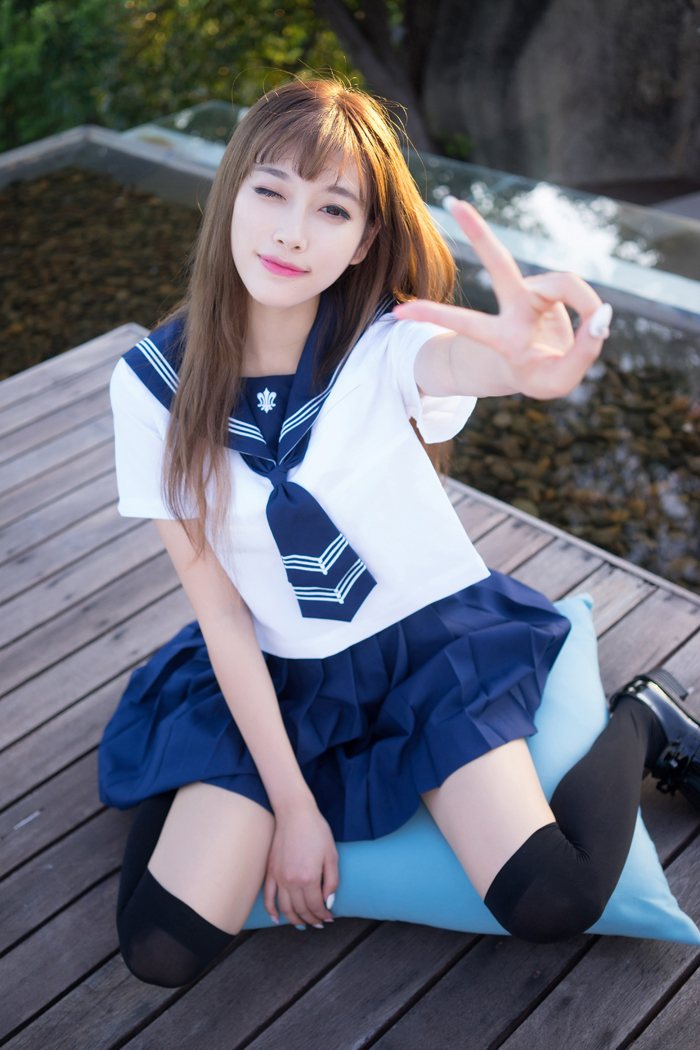 性感学生妹甜心CC制服外拍气质佳(图42)