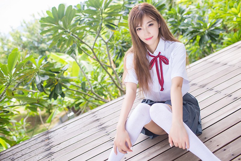 甜美学生妹杨晨晨制服白袜秀美乳(图23)