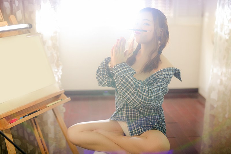 俏皮米爱美术教室解放天性大胆露出(图38)