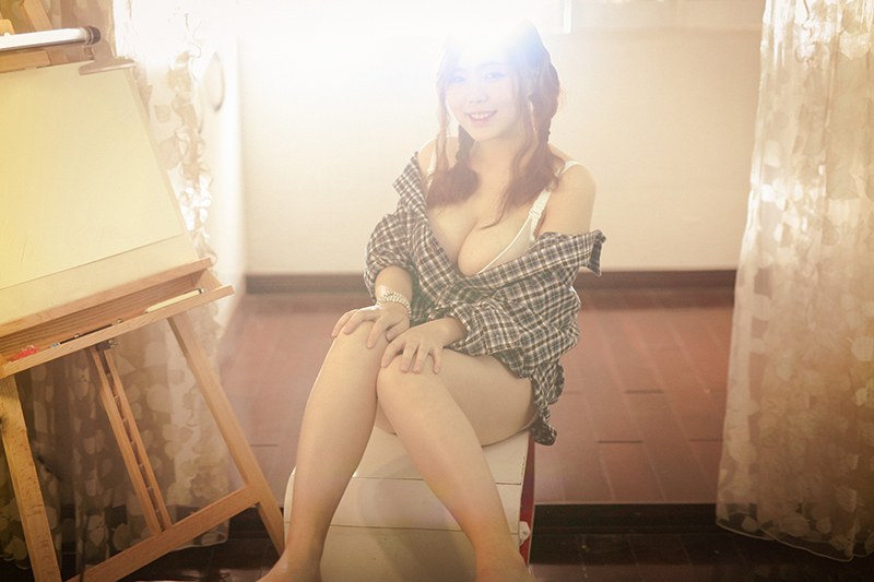 俏皮米爱美术教室解放天性大胆露出(图43)