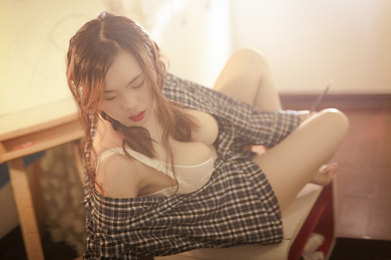 俏皮米爱美术教室解放天性大胆露出(图47)