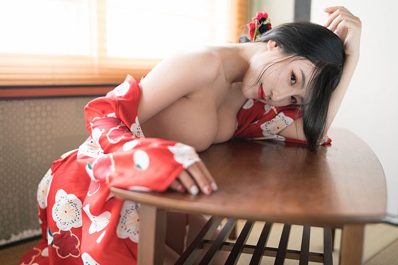 寂寞少妇谢芷馨艳丽和服秀白嫩巨乳(图40)