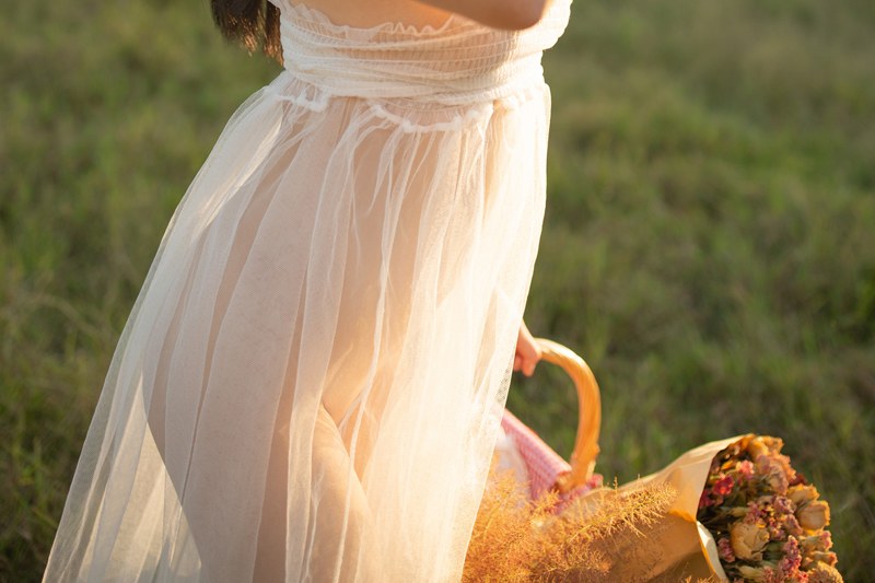 灵气女孩徐微微野外一身薄纱秀色可餐(图35)