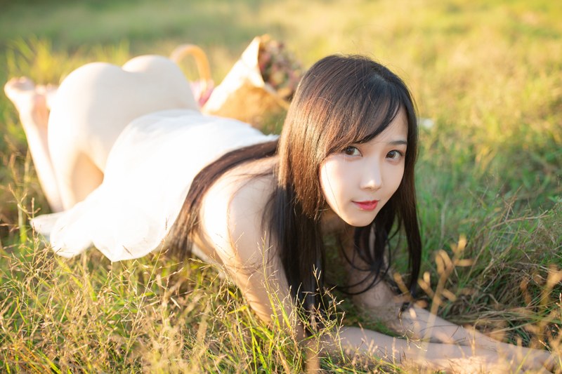 灵气女孩徐微微野外一身薄纱秀色可餐(图38)